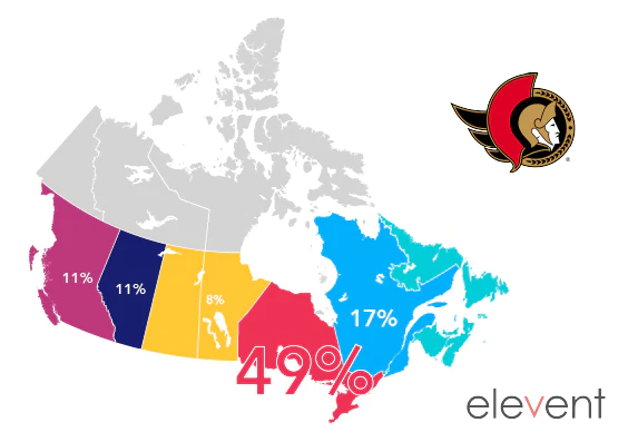 NHL Map, Teams